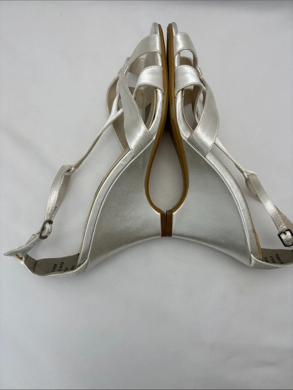 Touch Ups Ivory Satin Wedge Sandals
